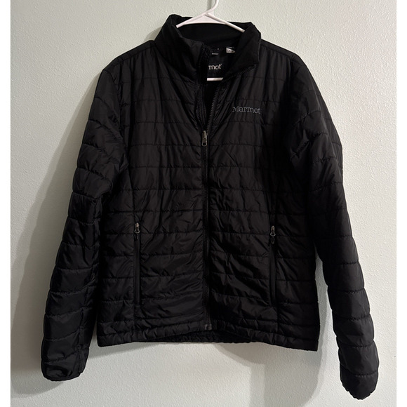 Marmot Full Zip Puffer Jacket Packable Black Women's Size Small S - Picture 1 of 6